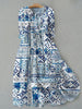 Bohemian Resort Vintage Tie Loose Dress