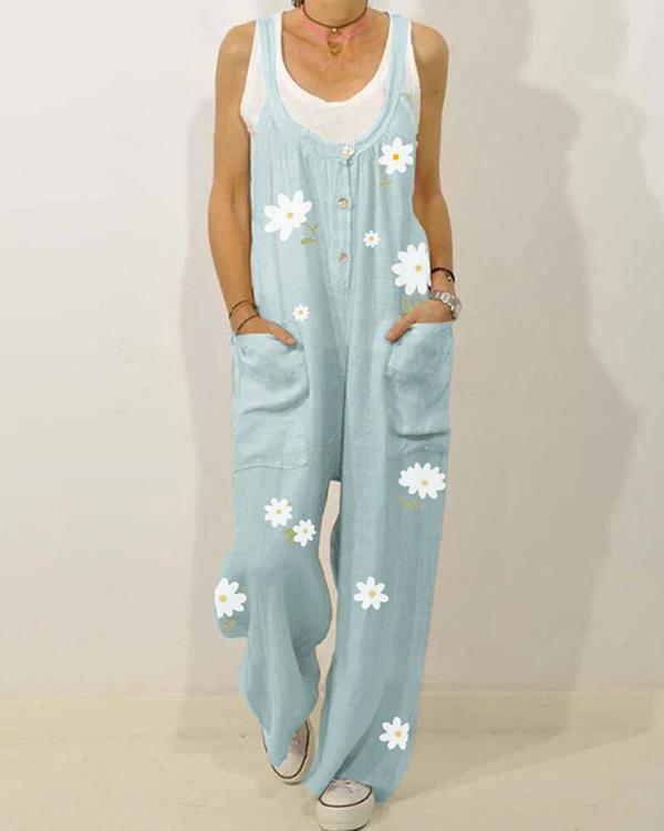 women's Floral Print Strapless Jumpsuit