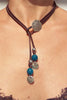 Boho leather cord collarbone chain