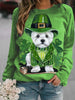 Trefoil Print Long Sleeve Sweatshirt