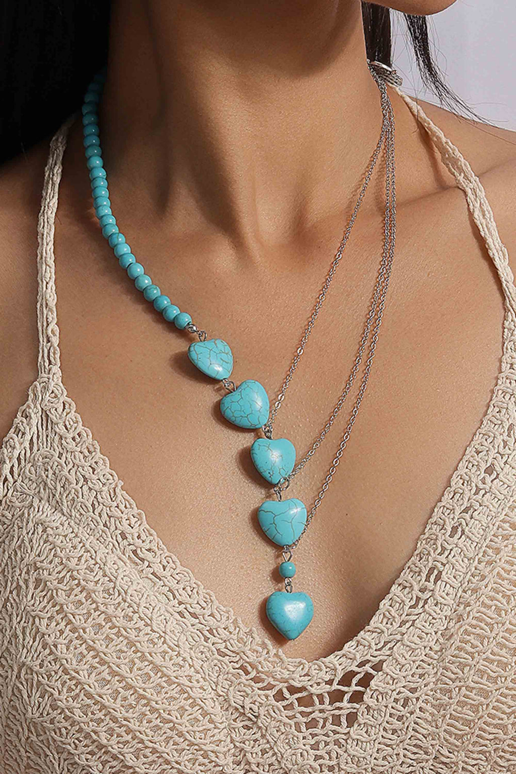 Bohemian Turquoise Collarbone Chain