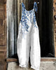 Japanese Art Print Loose Casual Jumpsuit