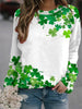 Women's Shamrock Print Sweatshirt