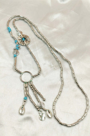 Bohemian Turquoise Tassel Necklace