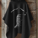 Horse Art Print Hooded Warm Shawl