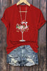 Solid Flamingo Christmas Printed T-Shirt