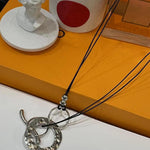 Bohemian Ring Leather Necklace