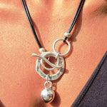 Bohemian Ring Leather Necklace