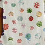 Women's Rainbow Buttons Art Pattern Print Casual Cotton And Linen Shirt