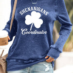 WOMEN'S ST PATRICK'S DAY PRINT CASUAL SWEATSHIRT