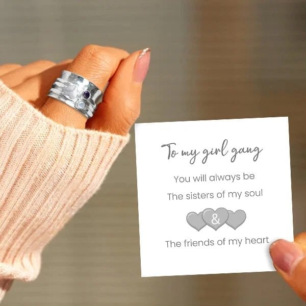🎁Spinner Heart Ring👩‍❤️‍👩''Sisters of my soul & Friends of my heart''💕