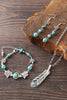 Boho Feather Turquoise Jewelry