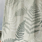 Women's Flowers And Leaves Art Pattern Print Linen Pocket Skirt