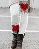 Valentine's Day Heart Print Leggings