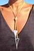 Vintage Velvet Boho Double Heart Pendant Necklace