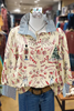 Nutcracker Print Striped Collar Top