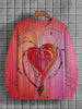 Unisex French Heart Valentine's Day Crew Neck Sweatshirt