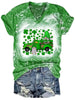 WOMEN'S GNOME CLOVER CAR PRINT TOP