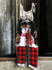 Ladies Christmas Snowman Print Casual Jumpsuit