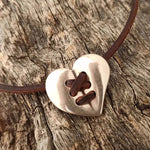 Boho Wax Rope Heart Pendant