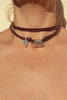 Boho style turquoise alloy double layer pendant