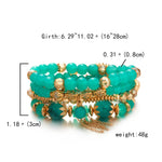 Exotic Crystal Layered Beaded Boho Bracelet