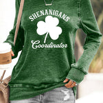 WOMEN'S ST PATRICK'S DAY PRINT CASUAL SWEATSHIRT