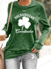 WOMEN'S ST PATRICK'S DAY PRINT CASUAL SWEATSHIRT