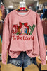 Solid Christmas Print Sweatshirt