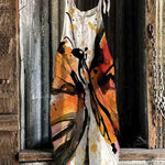 Women's Butterfly Print Loose Casual Jumpsuit