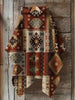 Retro Ethnic Art Print Hooded Warm Shawl