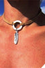 Retro Personality Alloy Feather Pendant