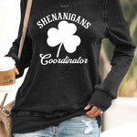 WOMEN'S ST PATRICK'S DAY PRINT CASUAL SWEATSHIRT