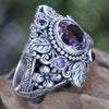 🎁Meditation Amethyst Crystal Flower Ring