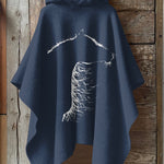 Horse Art Print Hooded Warm Shawl
