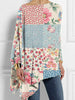 Vintage Floral Long Sleeve Irregular Top