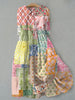 Bohemian Resort Floral Art Print Tie Loose Dress