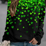 Women's St. Patrick's Day Shamrock Print Sweatshirt