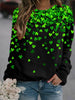 Women's St. Patrick's Day Shamrock Print Sweatshirt