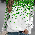 Women's St. Patrick's Day Shamrock Print Sweatshirt