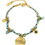 Bohemian style natural stone vintage bracelet