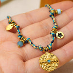 Bohemian style natural stone vintage bracelet