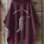 Horse Art Print Hooded Warm Shawl