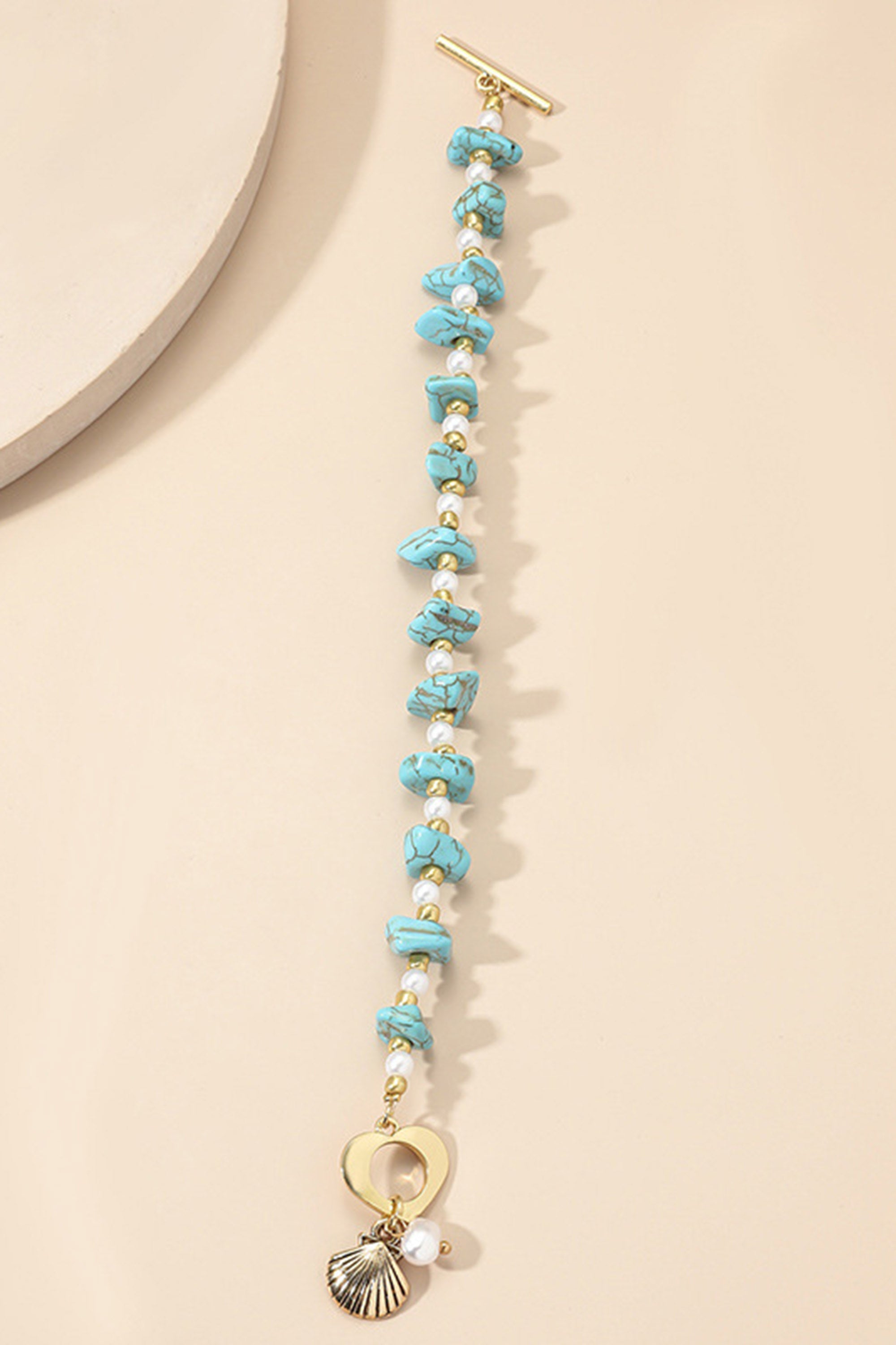 Irregular Turquoise Gravel Boho Chic Bracelet