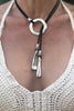 Bohemian Fashion Single Ring Wind Chime Leather Rope Pendant