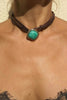 Boho Turquoise Alloy Leather Rope Pendant