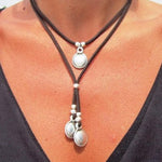 Boho Chic Vintage Velvet Double Layer Pendant