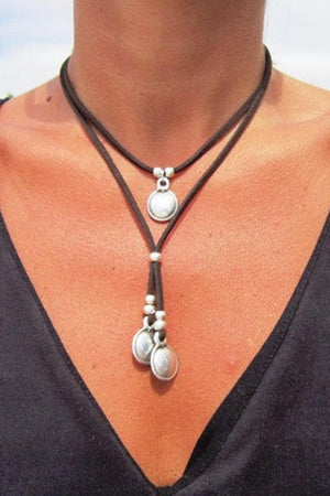 Boho Chic Vintage Velvet Double Layer Pendant