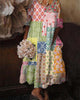 Vintage Bohemian Resort Floral Casual Short Sleeve Midi Dress