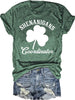 Women'S Clover Print Short Sleeve T-Shirt